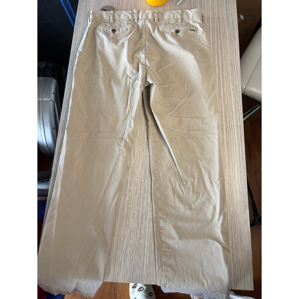 Polo Ralph Lauren Stretch Classic Fit Chino Pants Khaki 32x32 Mens Flat Front - Picture 5 of 8